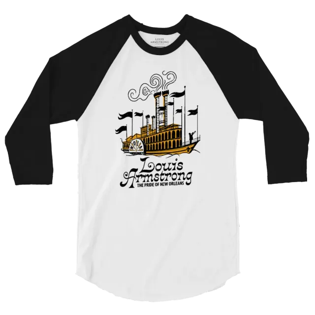 Louis Armstrong Steamboat raglan t-skjorte bomull