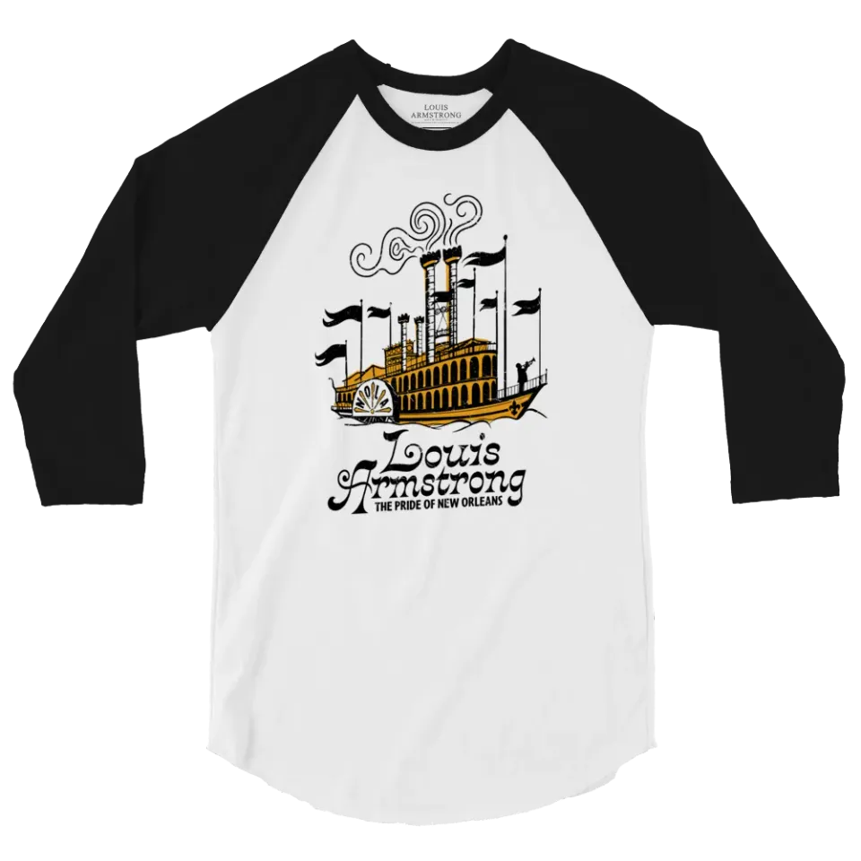 Louis Armstrong Steamboat raglan t-skjorte bomull