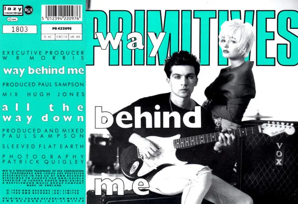 Primitives Way Behind Me 7" singel vinyl brukt grønn