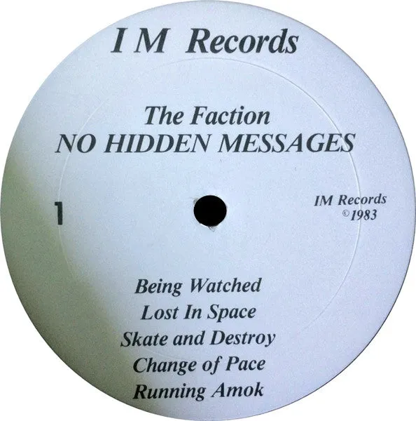 The Faction No Hidden Messages vinyl LP brukt skatepunk