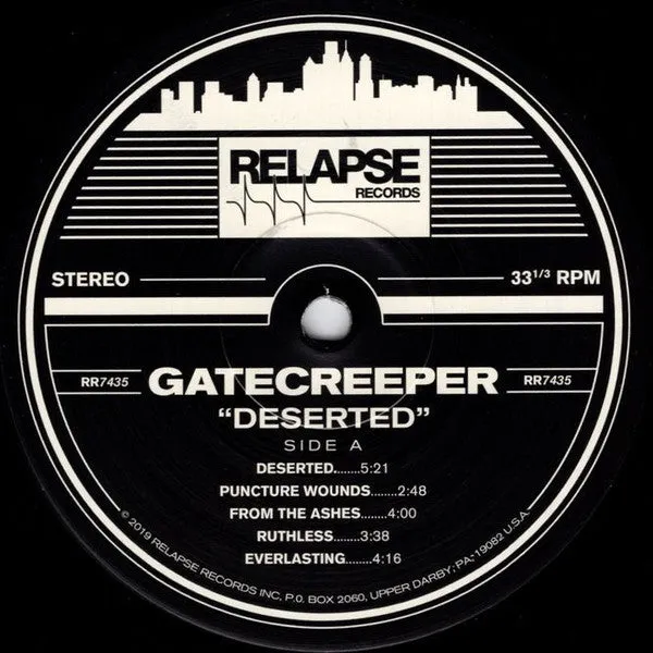 Gatecreeper Deserted LP brukt svart vinyl death metal