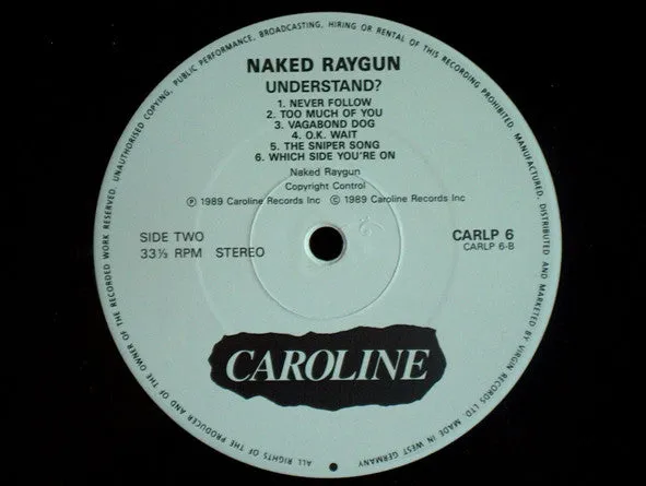 Naked Raygun Understand? LP brukt vinyl tysk pressing