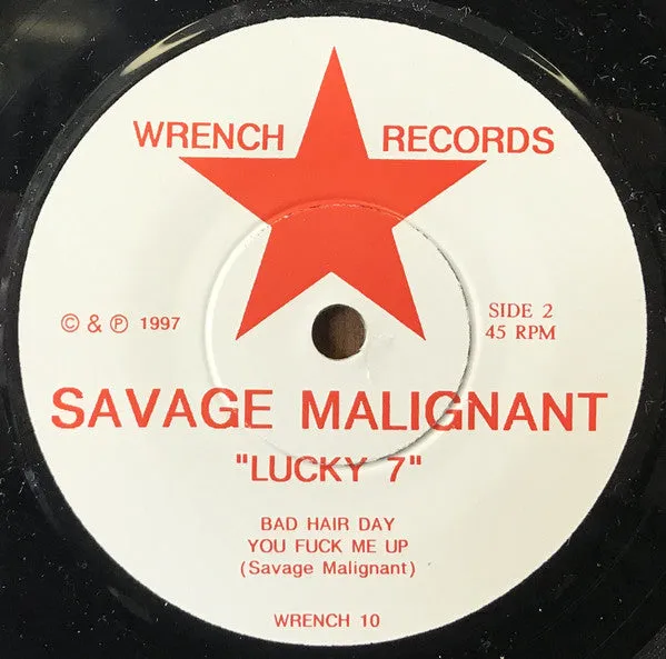 Savage Malignant Lucky 7 7" EP vinyl brukt punk