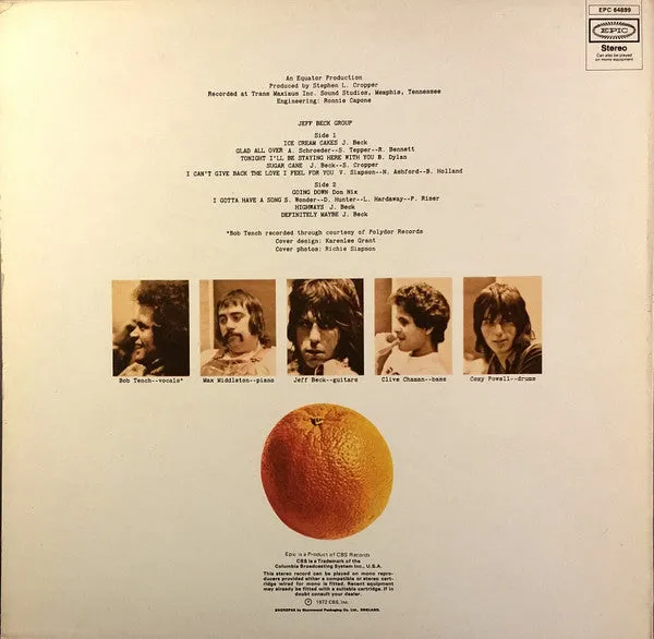 Jeff Beck Group Jeff Beck Group vinylplate brukt 1972 bluesrock