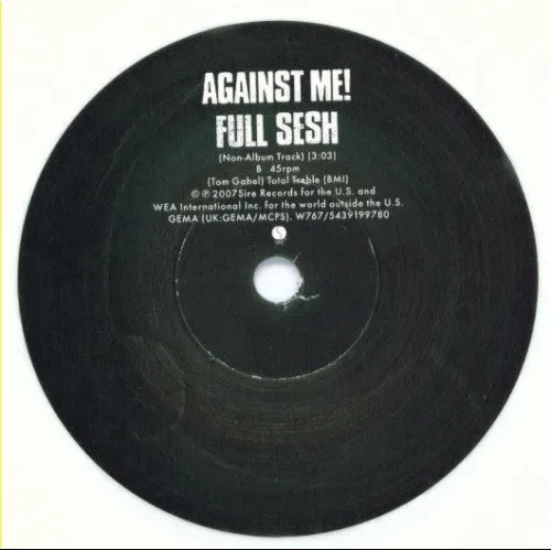 Against Me! White People For Peace 7" vinyl hvit brukt