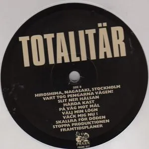 Totalitär Sin Egen Motståndare LP brukt hvit vinyl