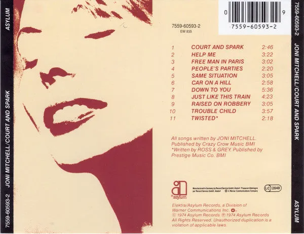 Joni Mitchell Court And Spark CD brukt folk rock