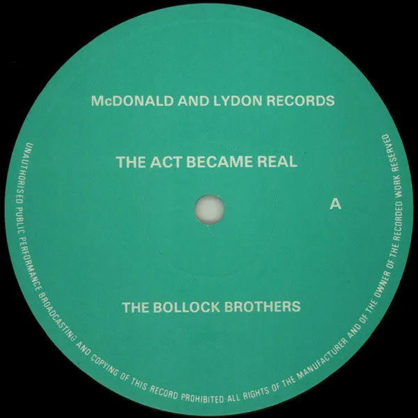 Bollock Brothers Act Became Real 12" single brukt