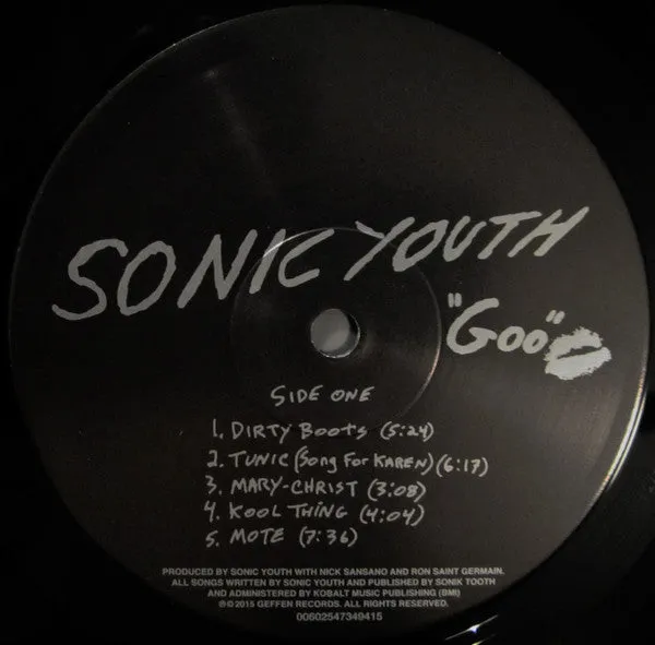 Sonic Youth Goo LP 180g reissue alternativ rock brukt