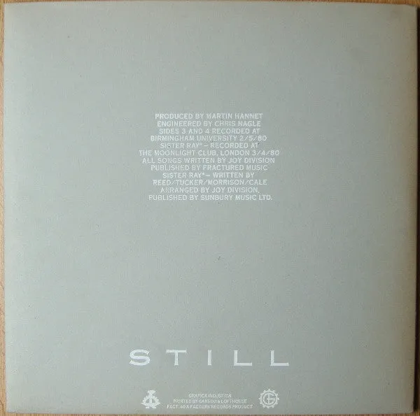 Joy Division Still 2xLP vinyl brukt post-punk
