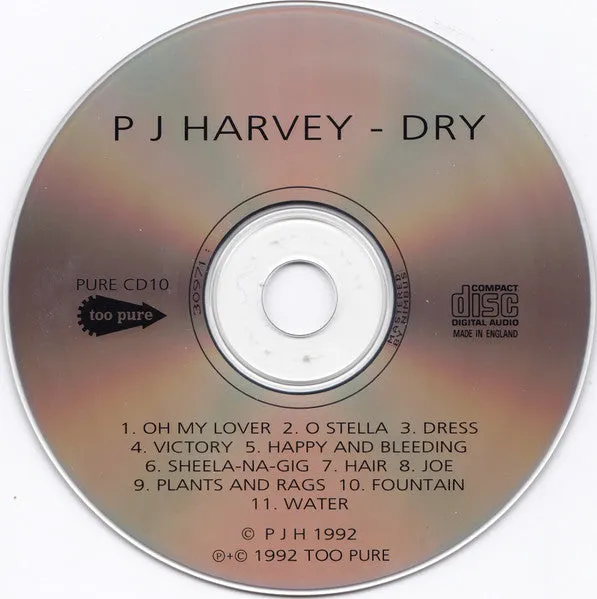 P J Harvey Dry CD brukt – indie rock