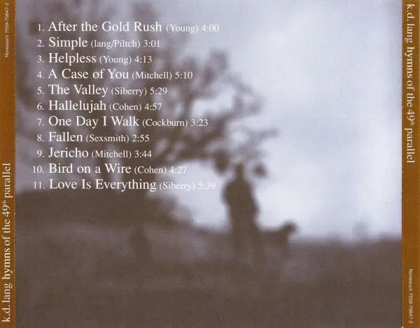 k.d. lang Hymns Of The 49th Parallel CD brukt