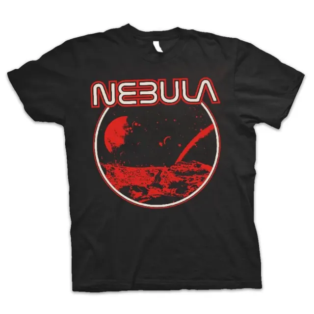 Nebula #04 t-skjorte svart rød