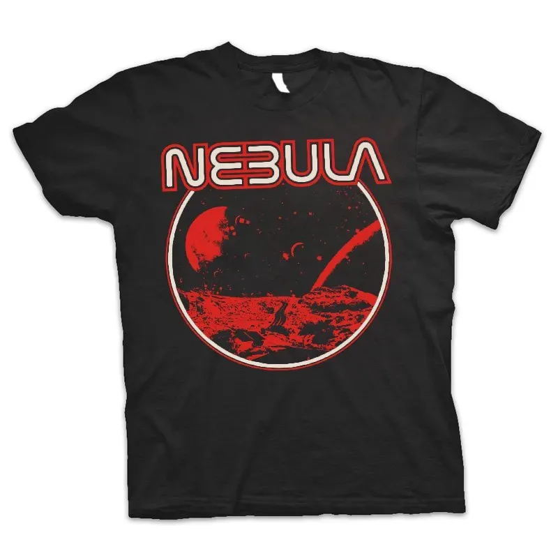 Nebula #04 t-skjorte svart rød