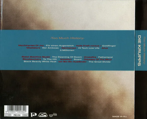 Die Krupps Too Much History 2xCD album brukt kompilasjon