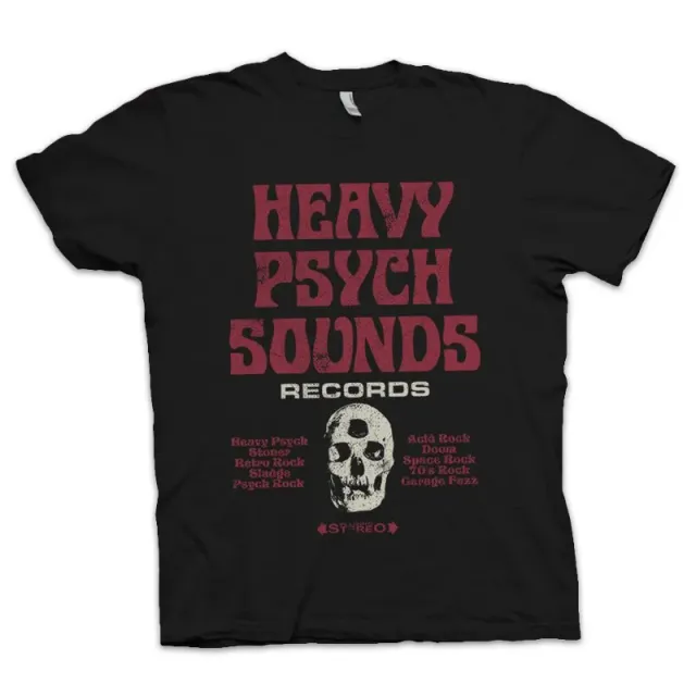 Heavy Psych Sounds #04 Black t-skjorte svart bomull