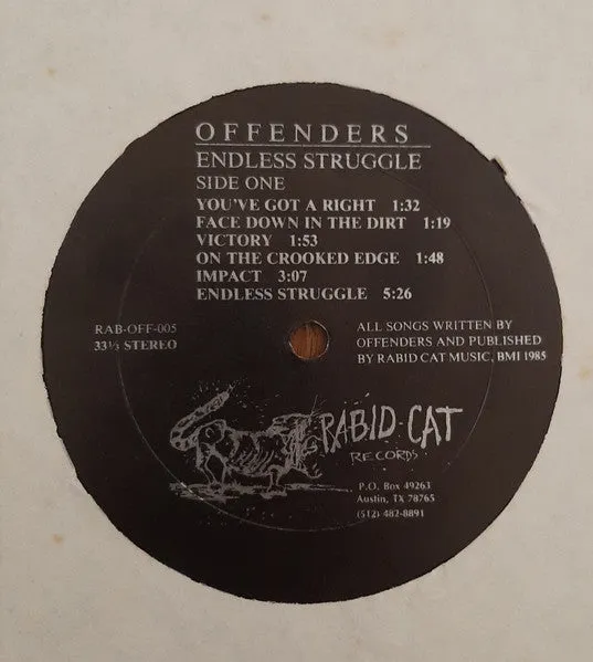 Offenders Endless Struggle LP brukt hardcore