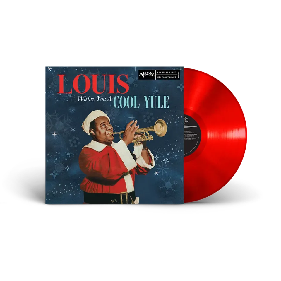 Louis Armstrong Wishes You A Cool Yule vinylplate rød LP jul