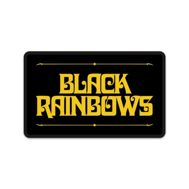 Black Rainbows #01 patch svart gul