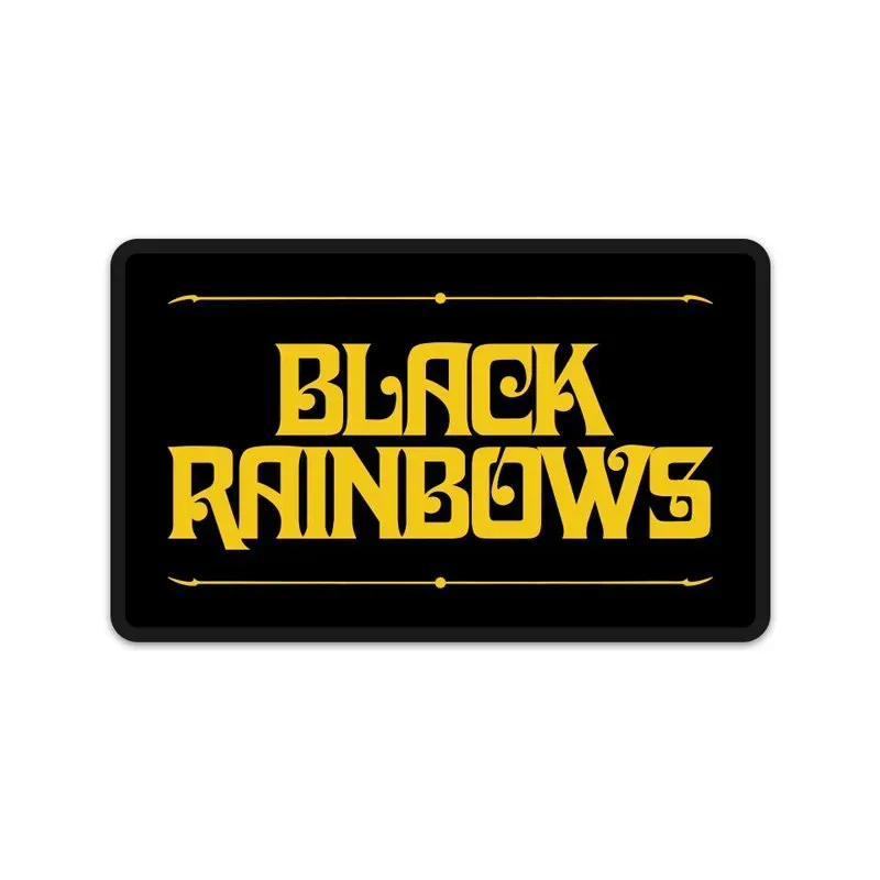 Black Rainbows #01 patch svart gul