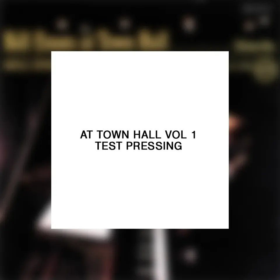 Verve Bill Evans At Town Hall Vol 1 vinyl LP testpress