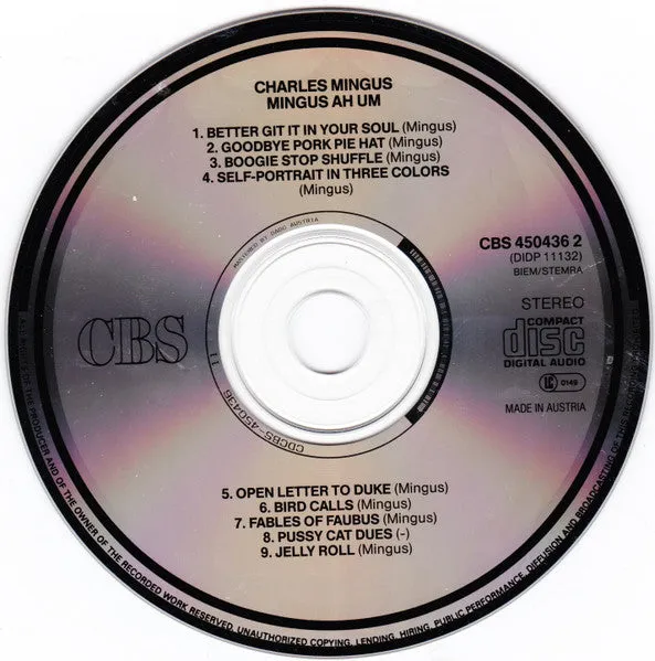 Charles Mingus Mingus Ah Um CD brukt remaster