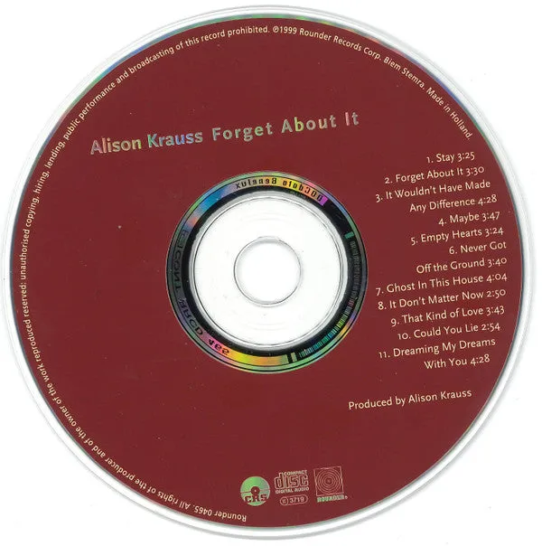 Alison Krauss Forget About It CD brukt country