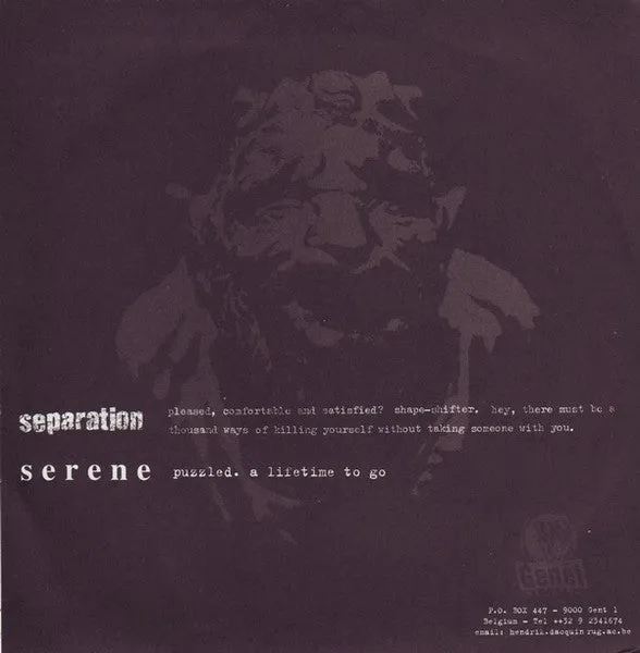 Separation / Serene Separation / Serene 7" vinyl EP brukt hardcore