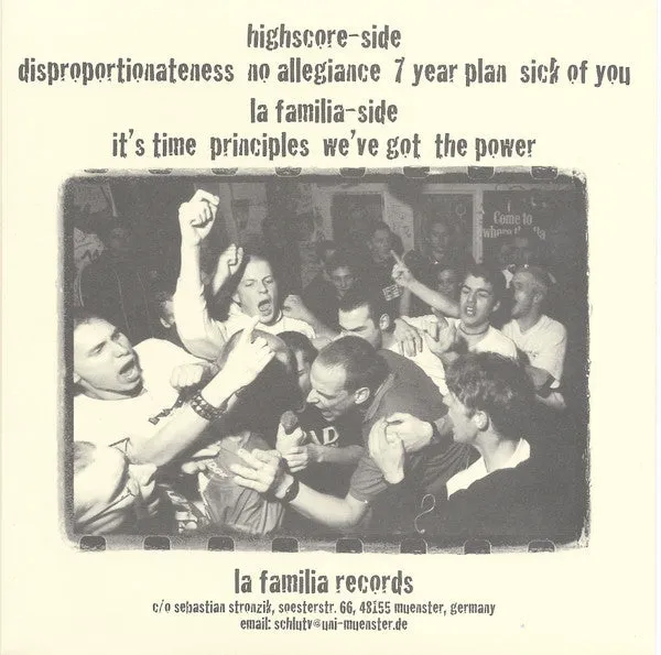 Highscore Highscore 7" vinylplate brukt hardcore punk