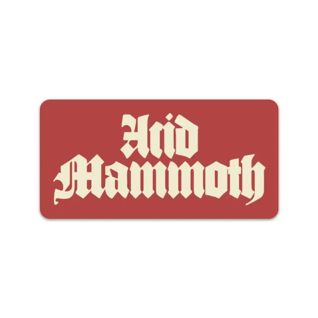 Acid Mammoth #01 patch rød brodert