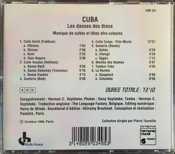 Ocora Cuba Les Danses Des Dieux CD brukt 1988