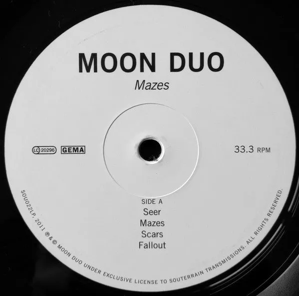 Moon Duo Mazes LP vinyl brukt shoegaze