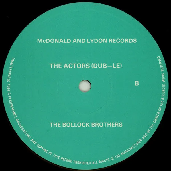 Bollock Brothers Act Became Real 12" single brukt