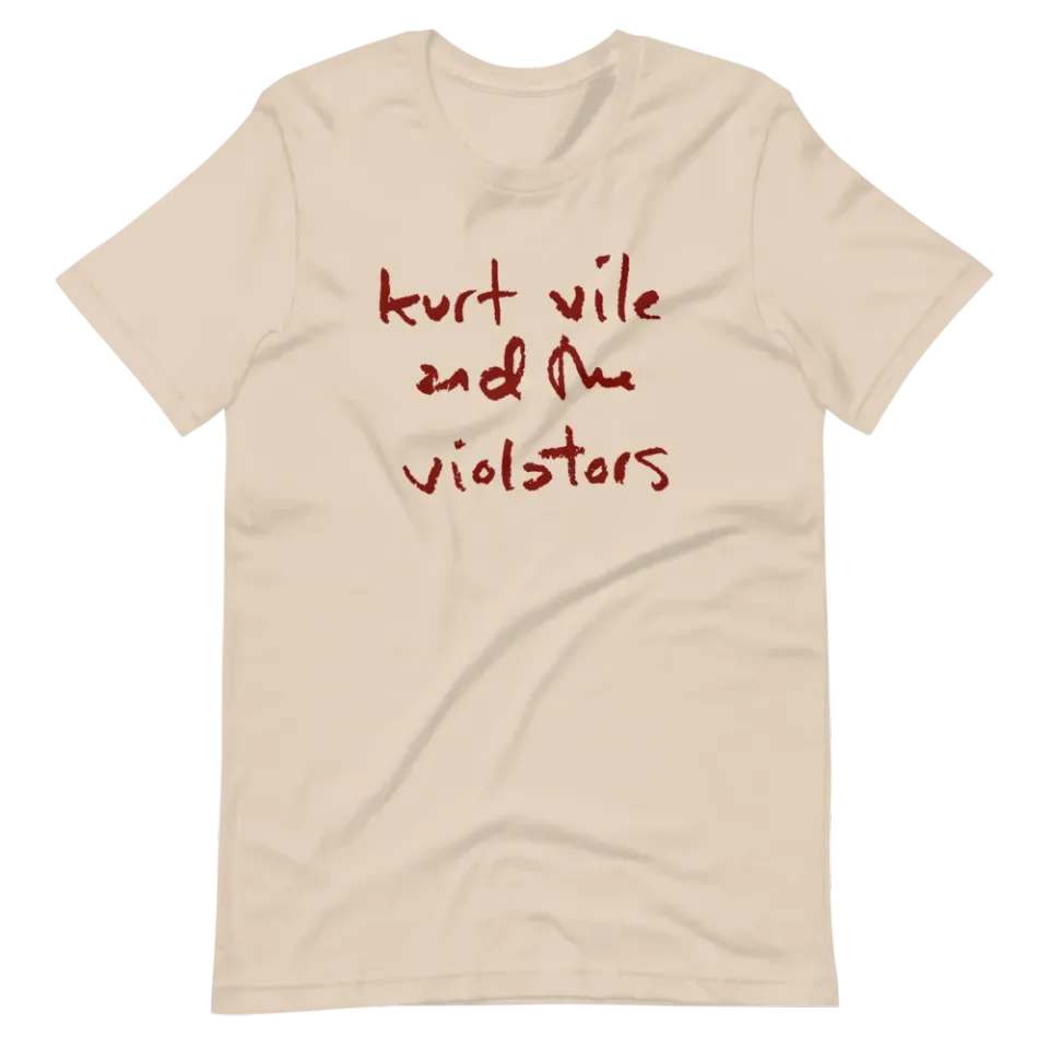 Verve Kurt Vile Handwriting T-skjorte unisex bomull