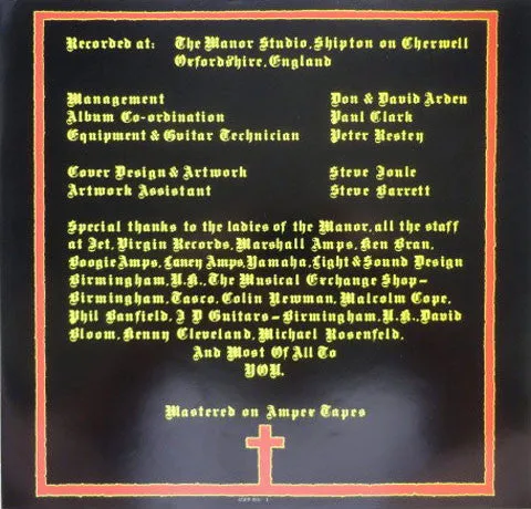 Black Sabbath Born Again LP Japan-brukt obi heavy metal