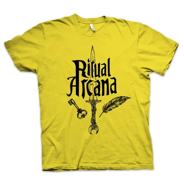 Ritual Arcana #01 t-skjorte gul/svart trykk