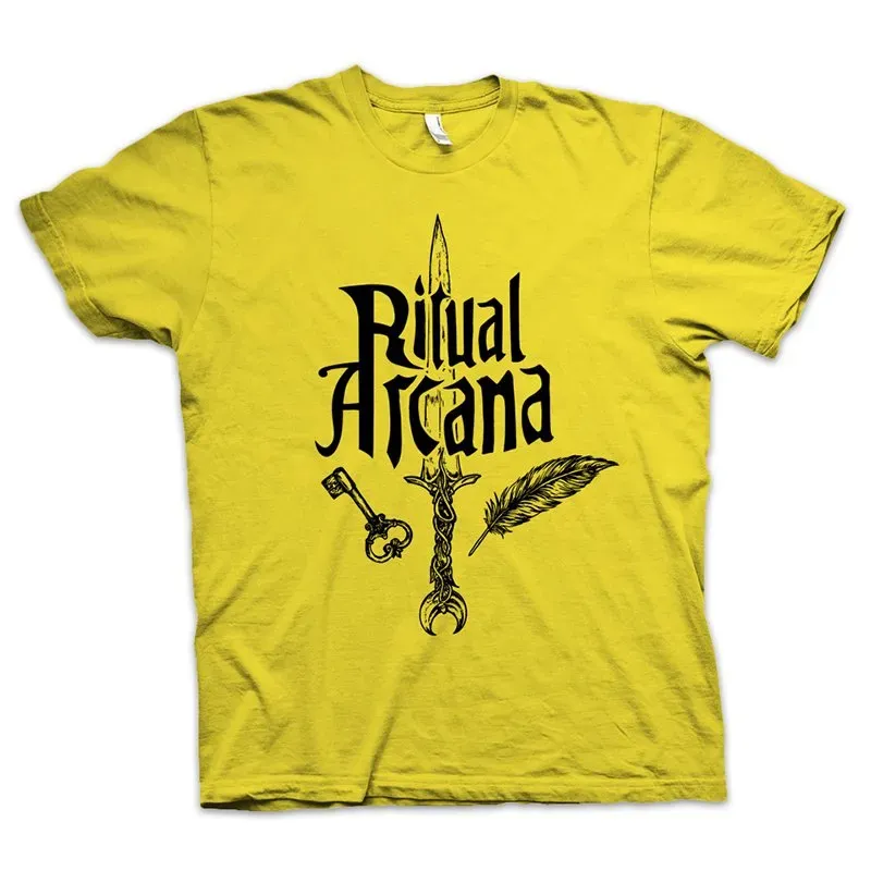 Ritual Arcana #01 t-skjorte gul/svart trykk