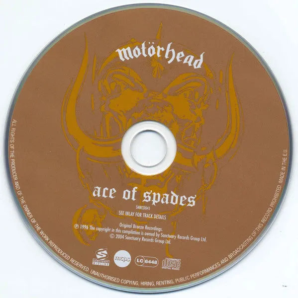 Motörhead Ace Of Spades CD album brukt remaster