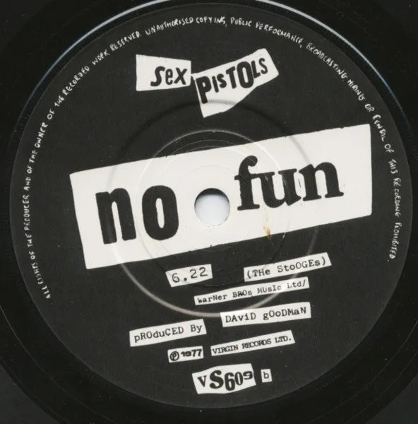 Sex Pistols Anarchy In The U.K. 7" brukt single punk