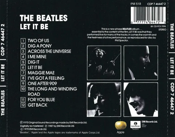 The Beatles Let It Be CD brukt remaster
