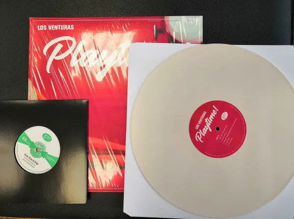 Los Venturas Playtime! LP vinyl brukt hvit surf