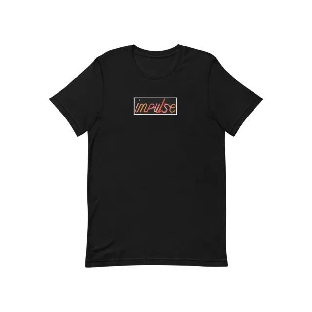 Impulse Black Neon Logo T-skjorte svart