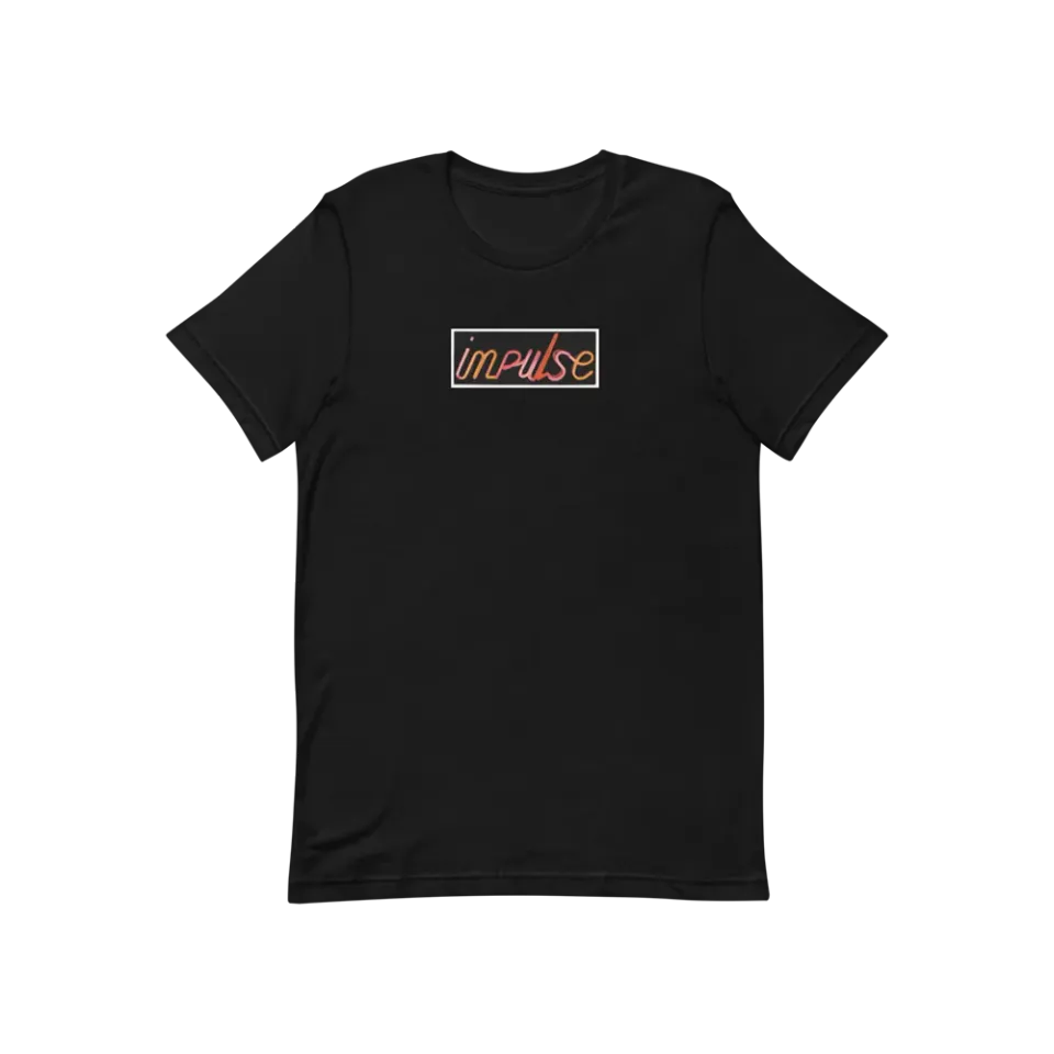 Impulse Black Neon Logo T-skjorte svart