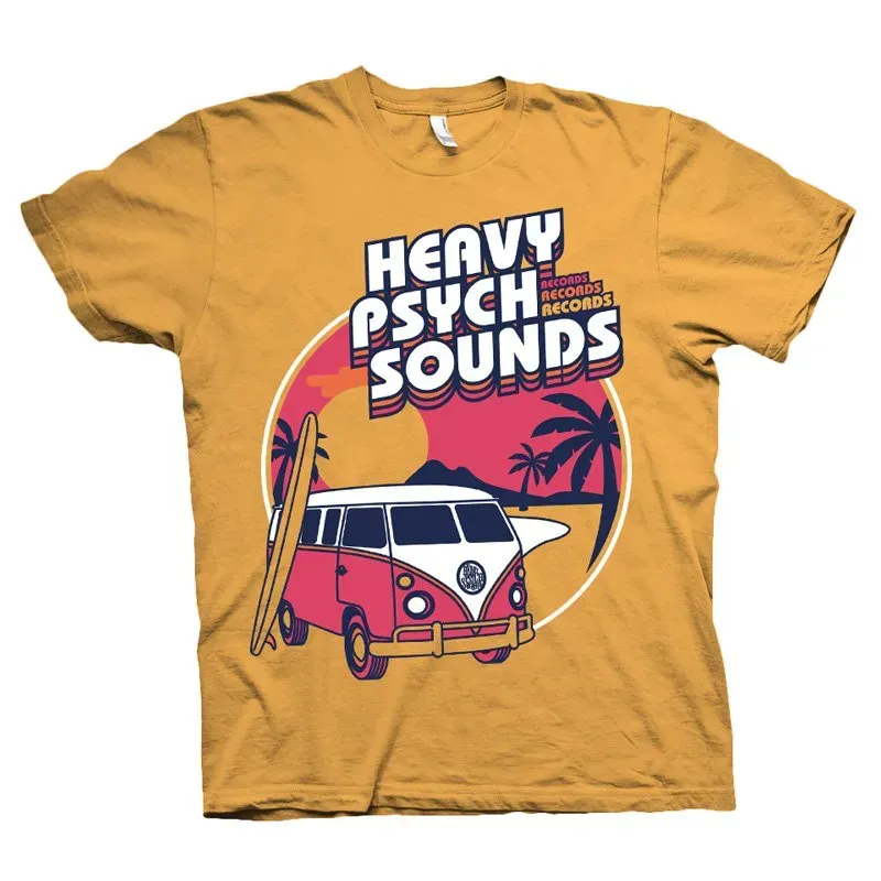 Heavy Psych Sounds #21 t-skjorte gul bomull