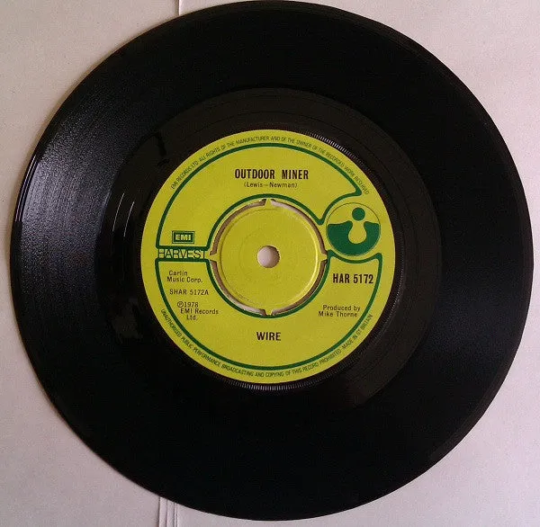 Wire Outdoor Miner HAR 5172 7" singel brukt UK 1979