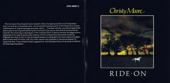 Christy Moore Ride On CD album brukt folk