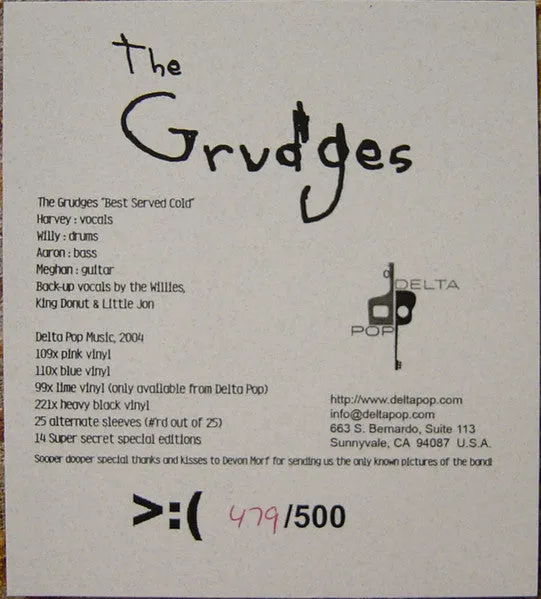 The Grudges Best Served Cold 7" vinylsingel Ltd nummerert