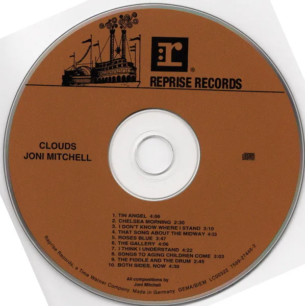 Joni Mitchell Clouds CD brukt remaster folk