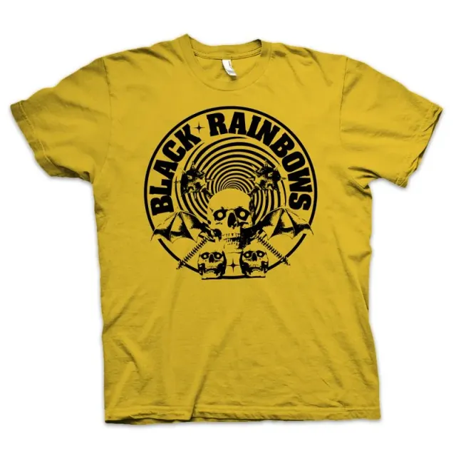 Black Rainbows #23 t-skjorte gul bomull