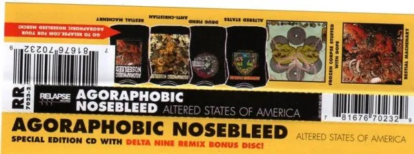 Agoraphobic Nosebleed Altered States 2xCD brukt grind